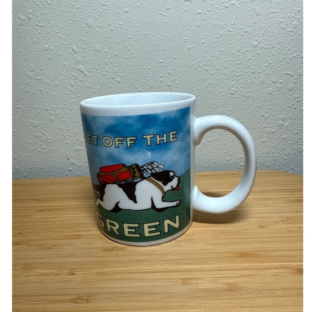 Big Dogs Coffee Mug Unisex OS White Vintage 1997 Golf St Bernard Play Through